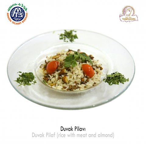 Duvak Pilaf (Rice with Meat and Almond)
